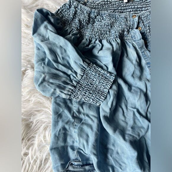 Miss me denim button down shirt medium - Picture 2 of 6